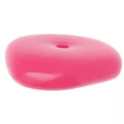 13mm round irregular beads in opaque resin - Candy Pink x6