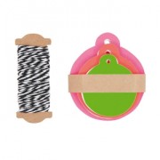 Assortment of labels with rondes thread Mix Fluo x30