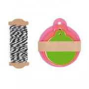 Assortment of labels with rondes thread Mix Fluo x30