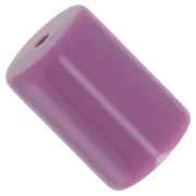 13x9mm Opaque resin cylindrical tube bead - Dark mauve x6
