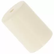 13x9mm Opaque resin cylindrical tube bead - Ecru x6