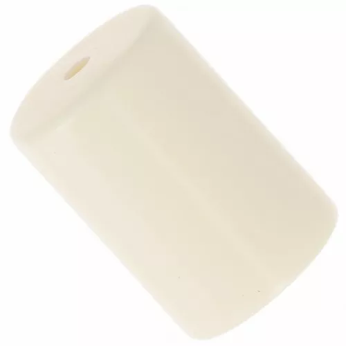 13x9mm Opaque resin cylindrical tube bead - Ecru x6