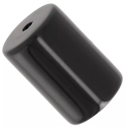 13x9mm Opaque resin cylindrical tube bead - Black x6