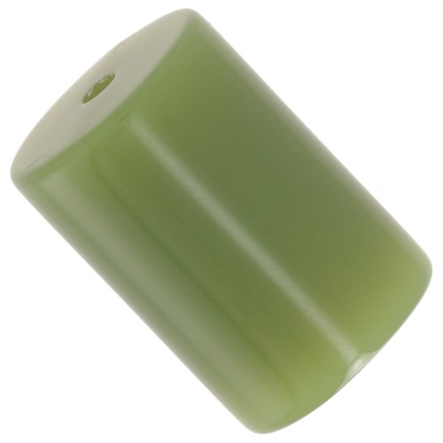 13x9mm Opaque resin cylindrical tube bead - Khaki x6