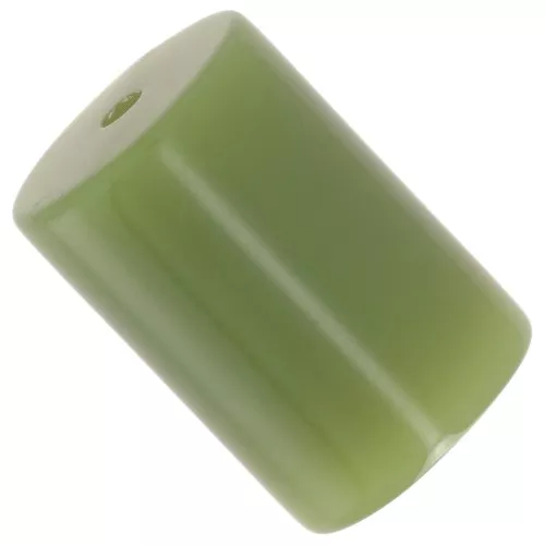 13x9mm Opaque resin cylindrical tube bead - Khaki x6
