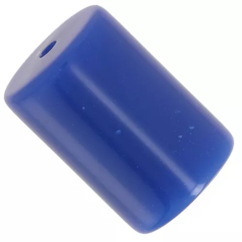 13x9mm Opaque resin cylindrical tube bead - Hard blue x6