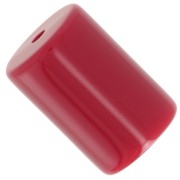 13x9mm Opaque resin cylindrical tube bead - Carmine red x6|raw }}