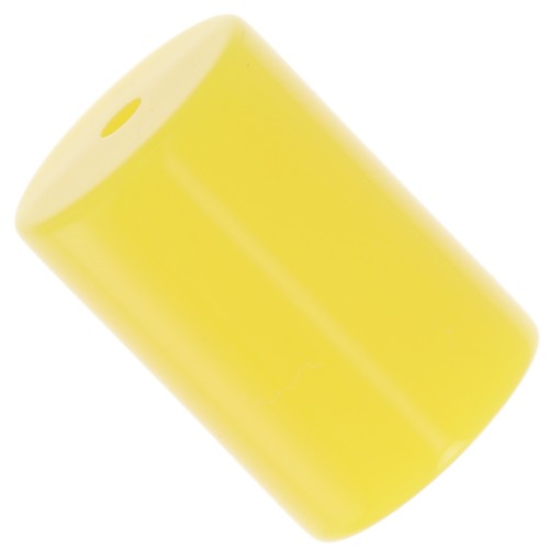 13x9mm Opaque resin cylindrical tube bead - Sunshine yellow x6