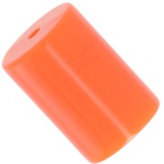 13x9mm Opaque resin cylindrical tube bead - Orange x6|raw }}