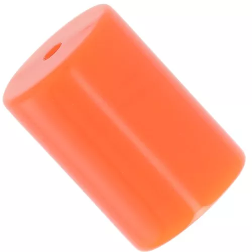 13x9mm Opaque resin cylindrical tube bead - Orange x6
