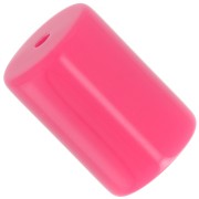 13x9mm Opaque resin cylindrical tube bead - Candy pink x6|raw }}
