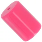 Pink - 13x9mm Opaque resin cylindrical tube bead - Candy pink x6 13x9mm Opaque resin cylindrical tube bead - Candy pink x6