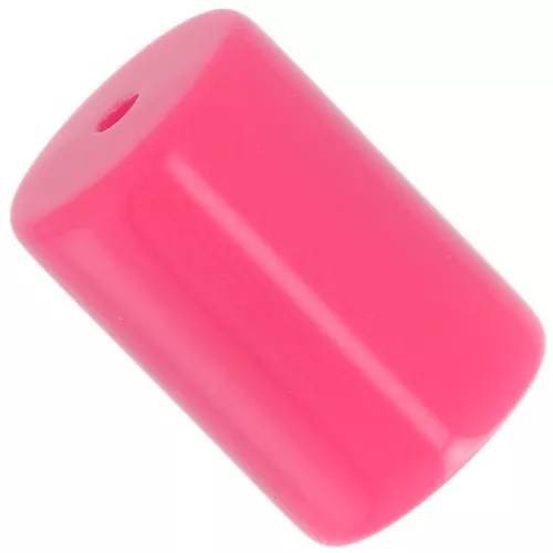 13x9mm Opaque resin cylindrical tube bead - Candy pink x6