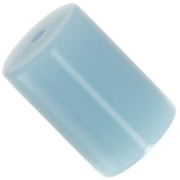 13x9mm Opaque resin cylindrical tube bead - Smoked blue x6|raw }}