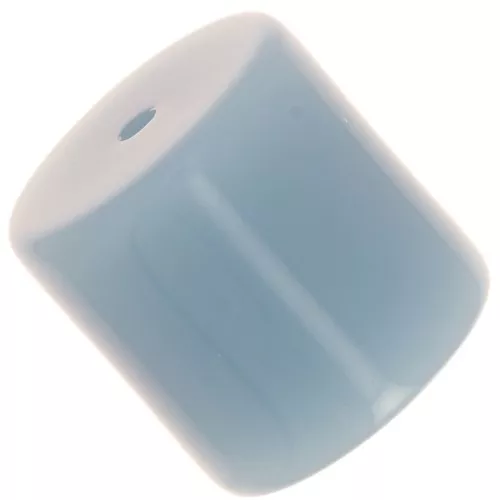 14 mm cylindrical tube bead in opaque resin - Smoked blue x1