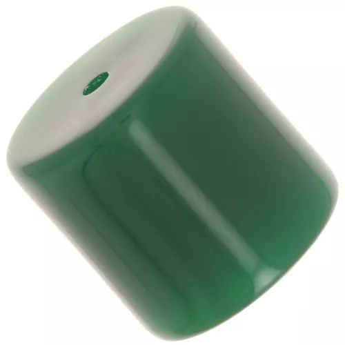 14 mm cylindrical tube bead in opaque resin - Emerald green x1