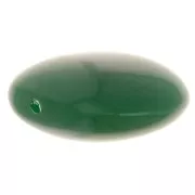 16mm Flat beads - rounded square - opaque resin - Emerald green x5