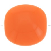 16mm Flat beads - rounded square - opaque resin - Orange x5