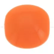 Beads - 16mm Flat beads - rounded square - opaque resin - Orange x5 16mm Flat beads - rounded square - opaque resin - Orange x5