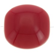 16mm Flat beads - rounded square - opaque resin - Carmine red x5|raw }}