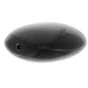 16mm Flat beads - rounded square - opaque resin - Black x5