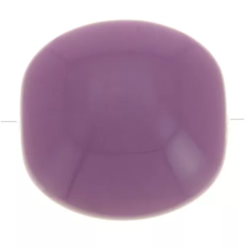 16mm Flat beads - rounded square - opaque resin - Dark mauve x5