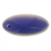 16mm Flat beads - rounded square - opaque resin - Hard blue x5