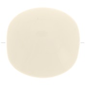 16mm Flat beads - rounded square - opaque resin - Ecru x5|raw }}