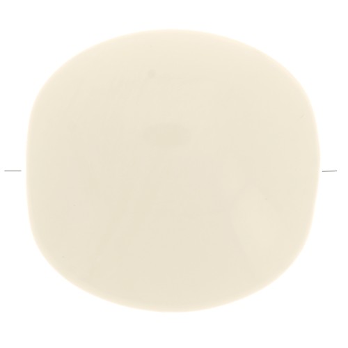 16mm Flat beads - rounded square - opaque resin - Ecru x5