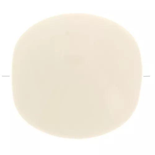 16mm Flat beads - rounded square - opaque resin - Ecru x5