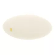 16mm Flat beads - rounded square - opaque resin - Ecru x5