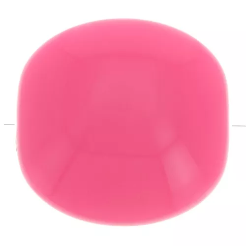 16mm Flat beads - rounded square - opaque resin - Candy Pink x5