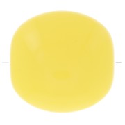 16mm Flat beads - rounded square - opaque resin - Sunshine yellow x5