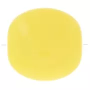 Yellow - Perles plates - carré arrondi - en résine opaque 16 mm - Jaune soleil x5 Perles plates - carré arrondi - en résine opaque 16 mm - Jaune soleil x5