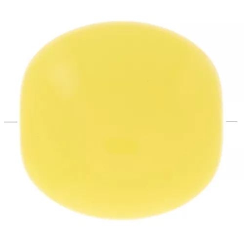 16mm Flat beads - rounded square - opaque resin - Sunshine yellow x5