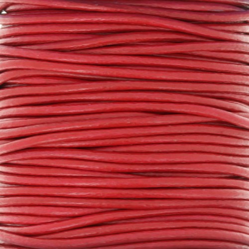 2mm European leather cord - Red x1m