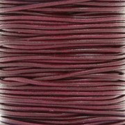 2mm European leather cord - Burgundy x1m