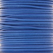 2mm European leather cord - Hard blue x1m