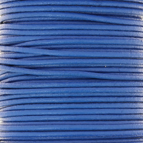 2mm European leather cord - Hard blue x1m