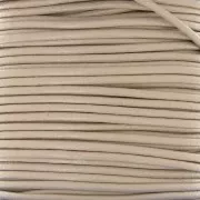 2mm European leather cord - Beige x1m