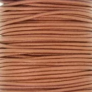 2mm European leather cord - Copper x1m