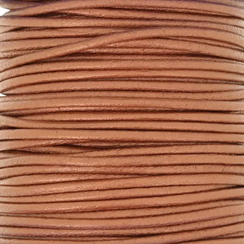 2mm European leather cord - Copper x1m
