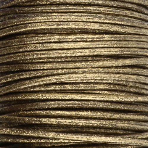 2mm European leather cord - Bronze x1m