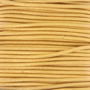 2mm European leather cord - Gold x1m