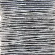 Silver - Cordon en cuir européen 1.5 mm - Argenté x1m Cordon en cuir européen 1.5 mm - Argenté x1m
