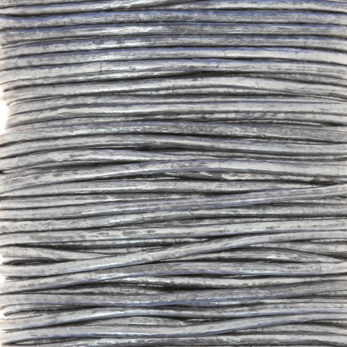 1.5mm European leather cord - Silver x1m