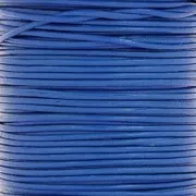 1mm European leather cord - Hard blue x1m