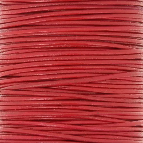 1mm European leather cord - Red x1m