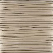 1mm European leather cord - Beige x1m