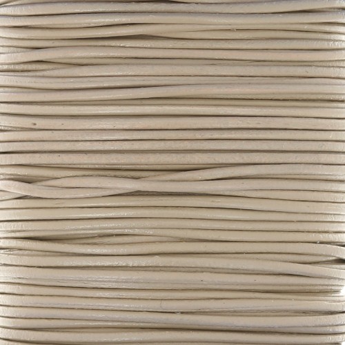 1mm European leather cord - Beige x1m